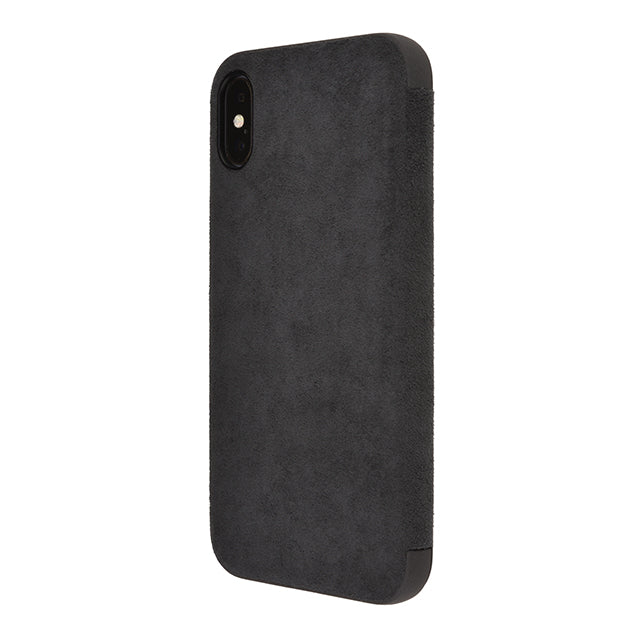 Ultrasuede(R) Flip Case for iPhone X (Asphalt)