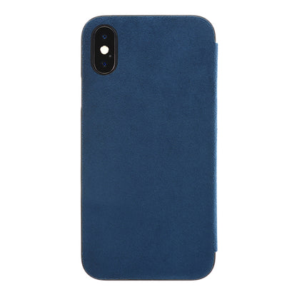 Ultrasuede(R) Flip Case for iPhone X (Blue)