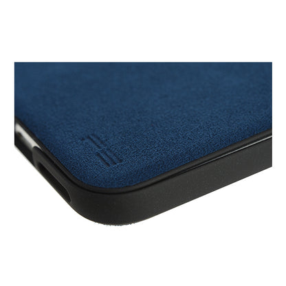 Ultrasuede(R) Flip Case for iPhone X (Blue)