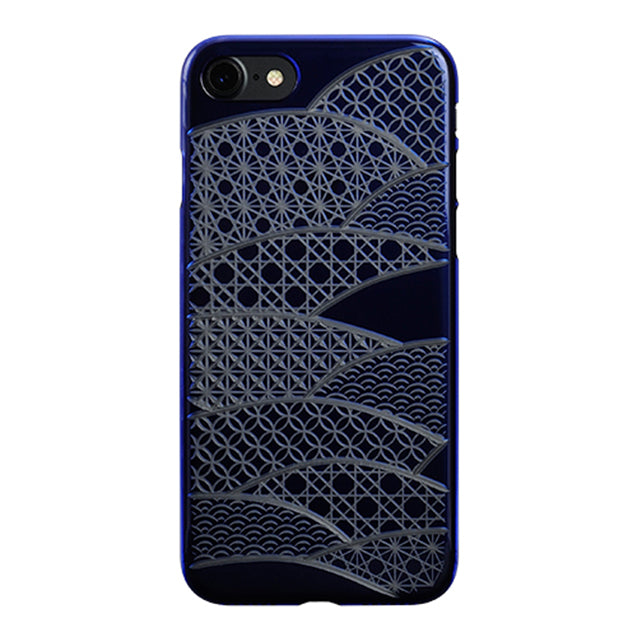 【Web限定】AIR JACKET ”kiriko” for iPhone8/7 千代柄・扇(瑠璃)