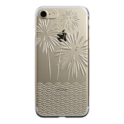 【Web限定】AIR JACKET ”kiriko” for iPhone8/7  花火(クリア)