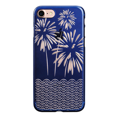 【Web限定】AIR JACKET ”kiriko” for iPhone8/7  花火(藍)