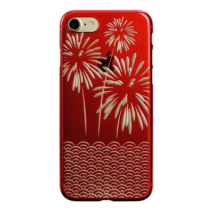 【Web限定】AIR JACKET ”kiriko” for iPhone8/7  花火(紅)