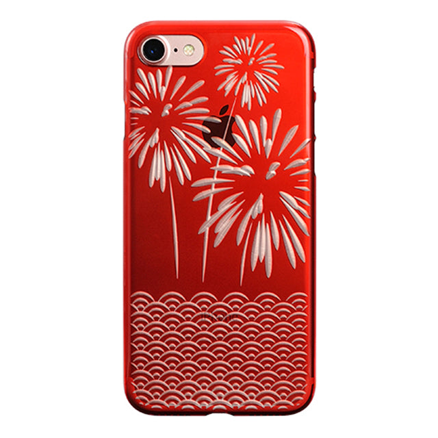 【Web限定】AIR JACKET ”kiriko” for iPhone8/7  花火(紅)