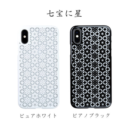 【Web限定】Air Jacket “kiriko” for iPhone XS 七宝に星 ピアノブラック