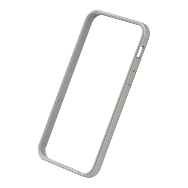 フラットバンパーセット for iPhone SE/5s/5 (シルバー＆ホワイト)