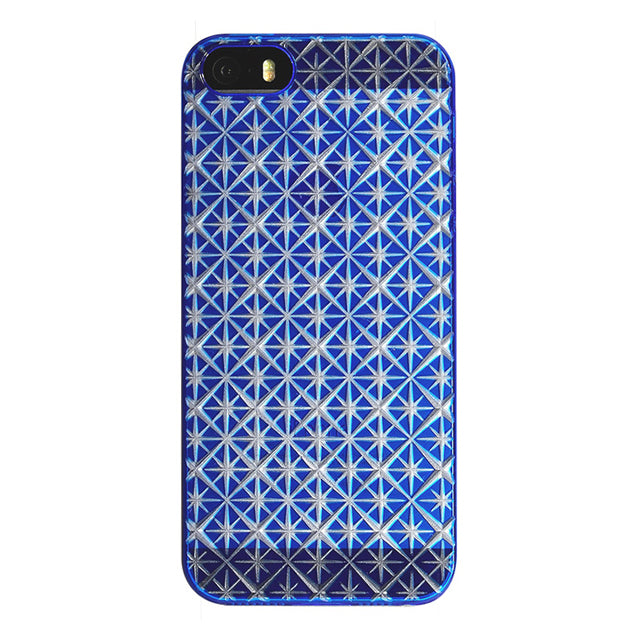 【Web限定】AIR JACKET ”kiriko” for iPhone SE/5s/5 (七宝柄・瑠璃色)