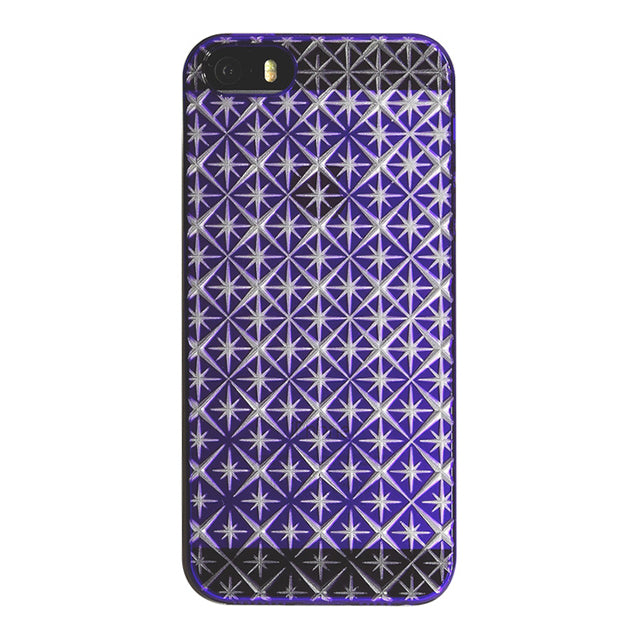 【Web限定】AIR JACKET ”kiriko” for iPhone SE/5s/5 (七宝柄・葡萄色)