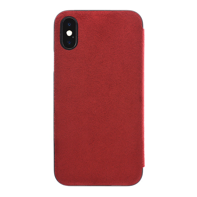 Ultrasuede(R) Flip Case for iPhone X (Red)