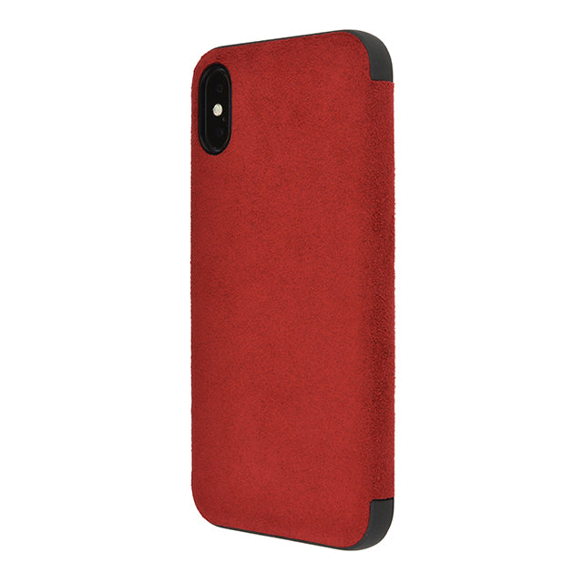 Ultrasuede(R) Flip Case for iPhone X (Red)