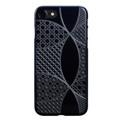 【Web限定】AIR JACKET ”kiriko” for iPhone8/7  千代柄・七宝(藍)