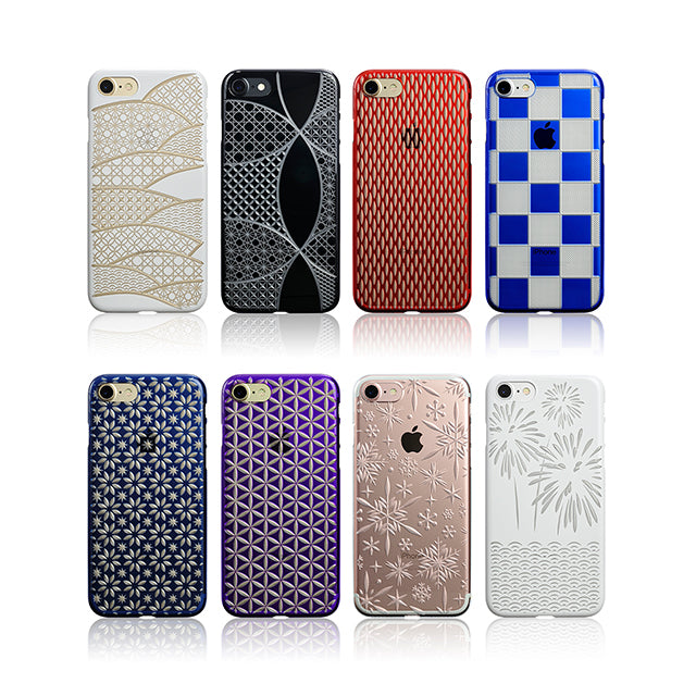 【Web限定】AIR JACKET ”kiriko” for iPhone8/7  市松(紅)