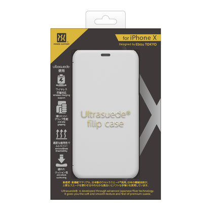 Ultrasuede(R) Flip Case for iPhone X (Asphalt)