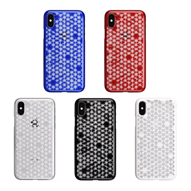 【Web限定】AIR JACKET ”kiriko” for iPhone X 麻の葉崩し (クリア)