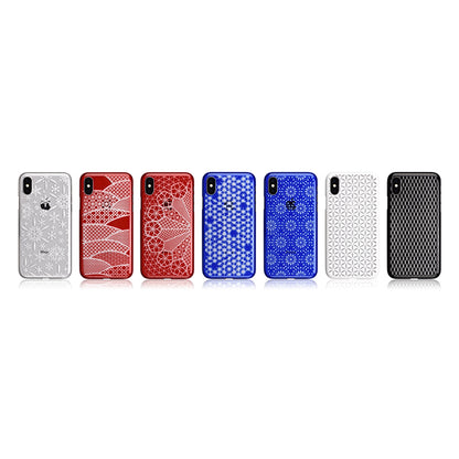 【Web限定】AIR JACKET ”kiriko” for iPhone X 麻の葉つなぎ (ピアノブラック)